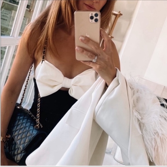 NWT Zara Bow Bodysuit Top - Picture 8 of 10